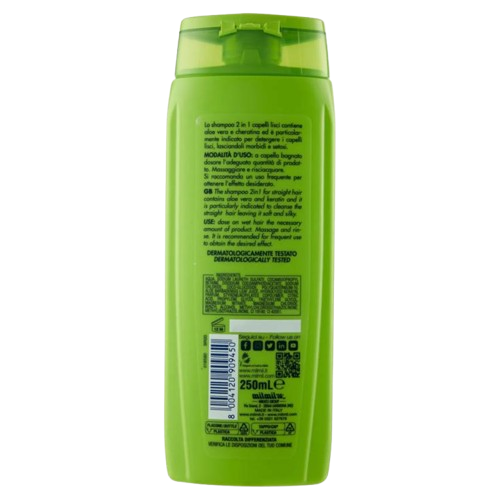Elidor Shampoo & Spülung 2-in-1 für glattes Haar mit Aloe Vera & Keratin 250ml – Bild 2