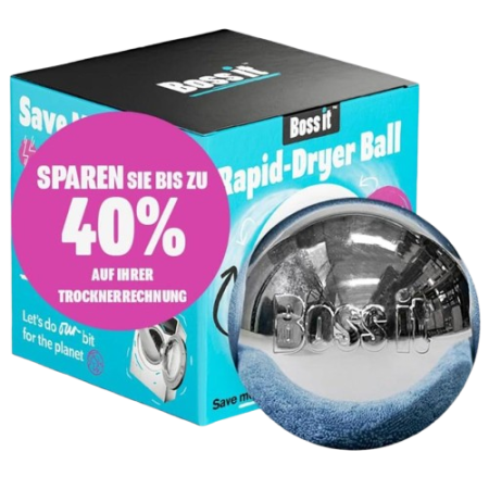 Boss It Rapid-Wäschetrocknerball für Wäschetrockner mit reflektierender HeatBounce-Technologie