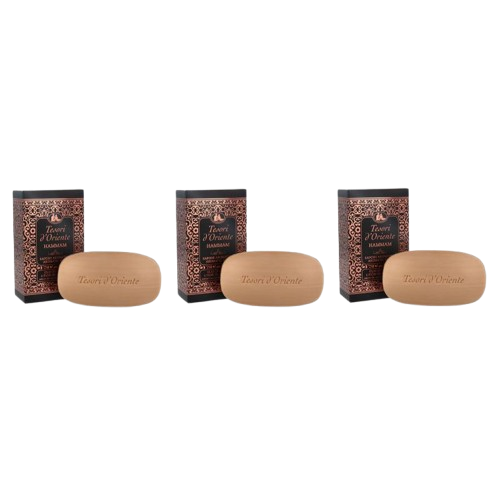 TESORI D´ORIENTE HAMMAM Feste Handseife mit Argan-Öl & Orangenblüte 3x125g