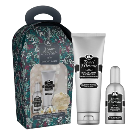 Tesori D´oriente Geschenkset Muschio Bianco Edt 100ml + Duschgel 250ml + Duschschwamm