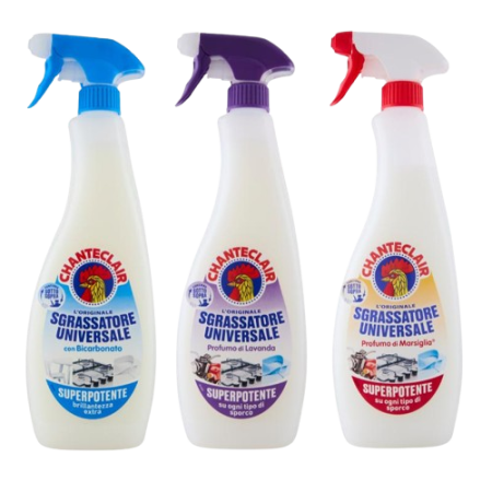 Chante Clair Triopack Sgrassatore Universal Reiniger Fettlöser 3x700 ml (Bicarbonato, Marsiglia, Lavanda)