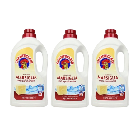 Chanteclair Lavatrice Marsiglia Waschmittel 3x 1,26L Sanfte Reinigungskraft trifft auf den Duft von Marsiglia-Seife