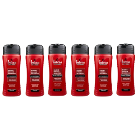 Intesa Pour Homme Ginseng 6x 500 ml Duschgel & Shampoo 2in1