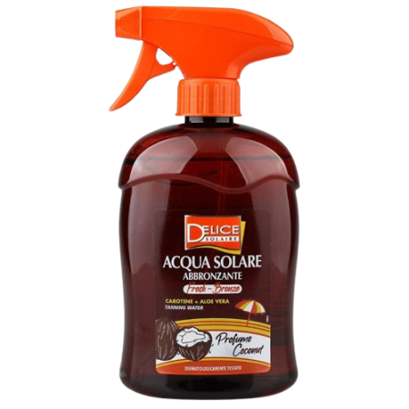 Delice Sonnenwasser Fresh Bronze – Bräunendes Sonnenwasser mit Kokosduft 500 ml